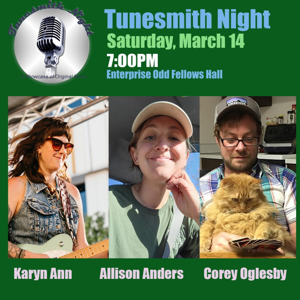Join Tunesmith Night March 14 in Enterprise